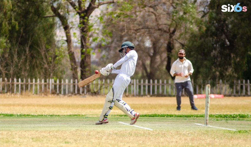 batsman playing short with a ball in accordance with all cricket rules