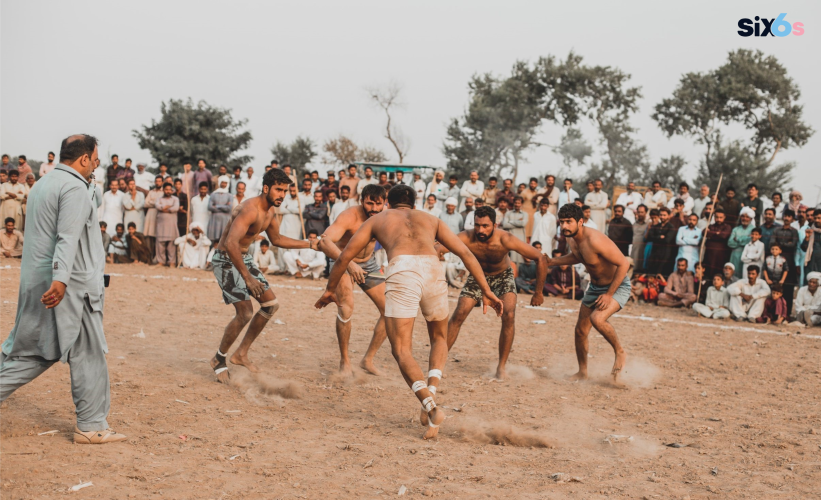 playing kabaddi sport